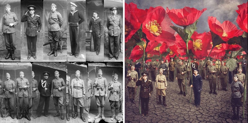El artista convierte fotografías antiguas en ilustraciones alucinantes