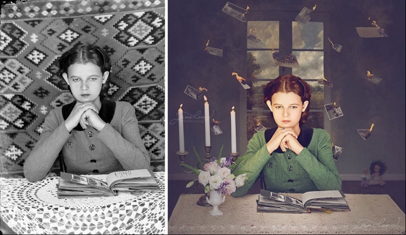 El artista convierte fotografías antiguas en ilustraciones alucinantes