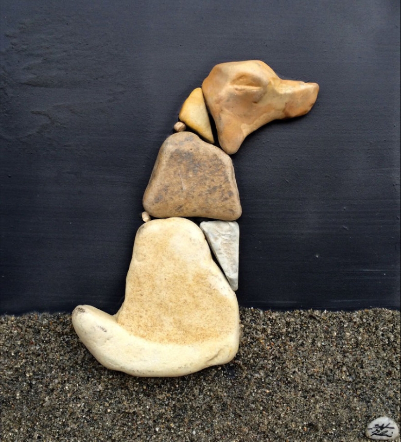 El artista hace pinturas increíblemente realistas a partir de piedras encontradas en la playa