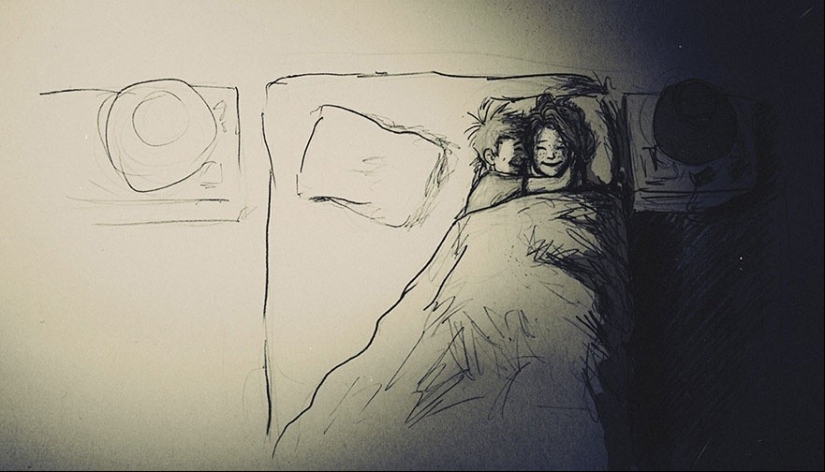 El artista ilustra cada día que pasa con su amada esposa