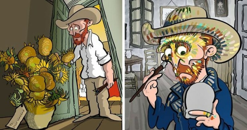 El artista pintó cómo ve la vida de Van Gogh