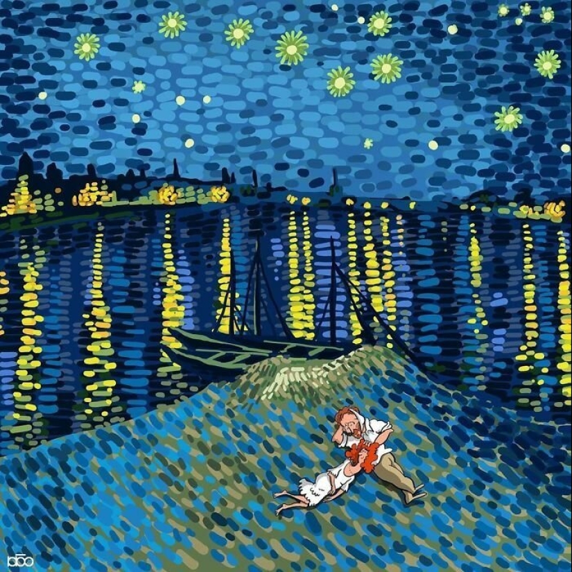 El artista pintó cómo ve la vida de Van Gogh