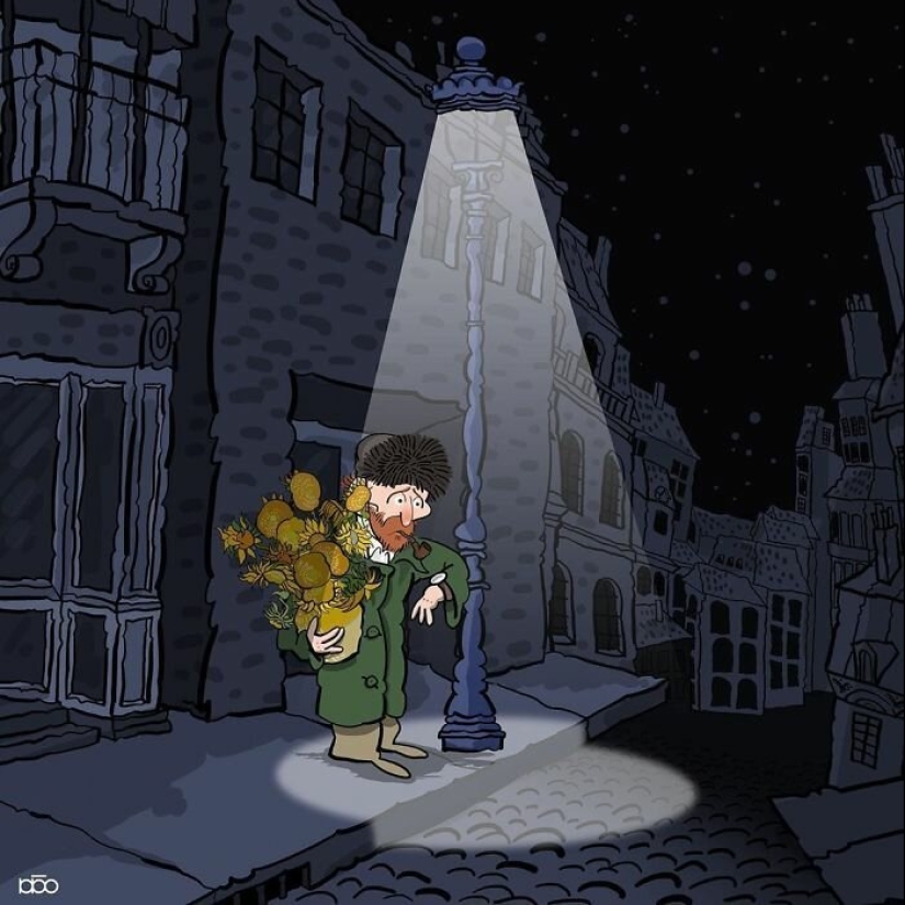 El artista pintó cómo ve la vida de Van Gogh