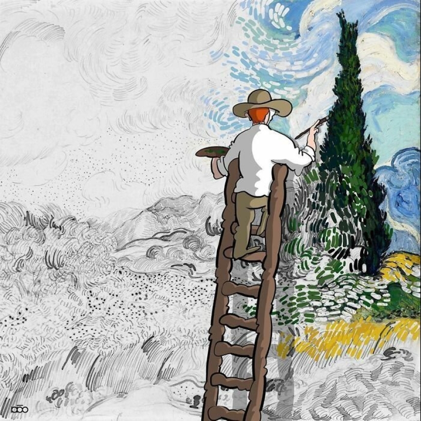 El artista pintó cómo ve la vida de Van Gogh