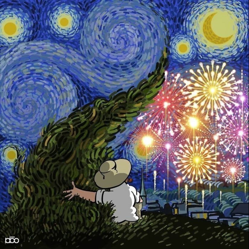 El artista pintó cómo ve la vida de Van Gogh