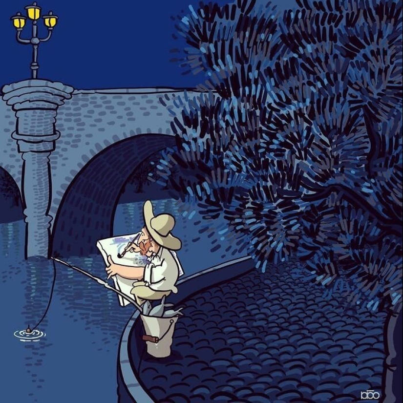El artista pintó cómo ve la vida de Van Gogh