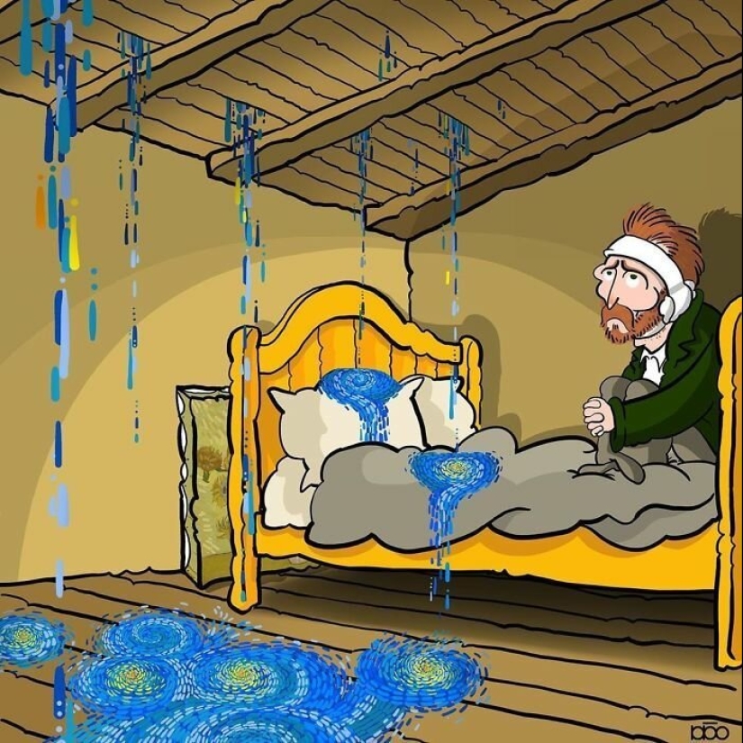 El artista pintó cómo ve la vida de Van Gogh