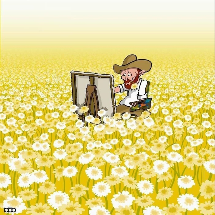 El artista pintó cómo ve la vida de Van Gogh