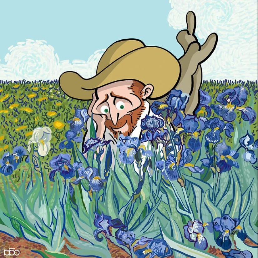 El artista pintó cómo ve la vida de Van Gogh