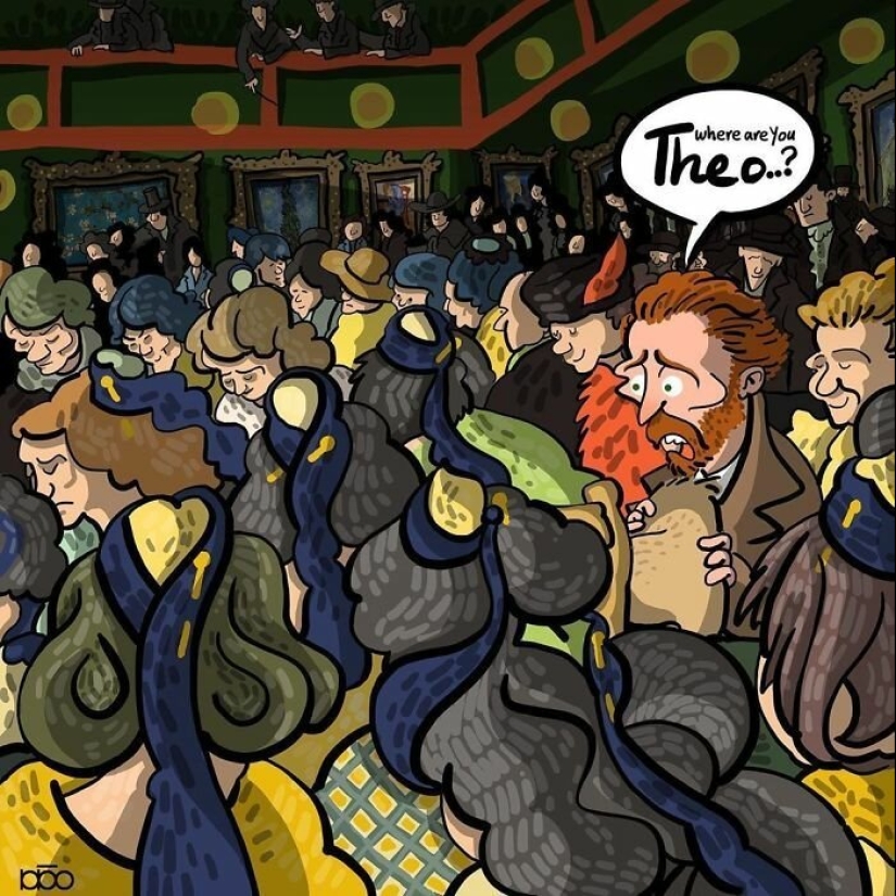 El artista pintó cómo ve la vida de Van Gogh