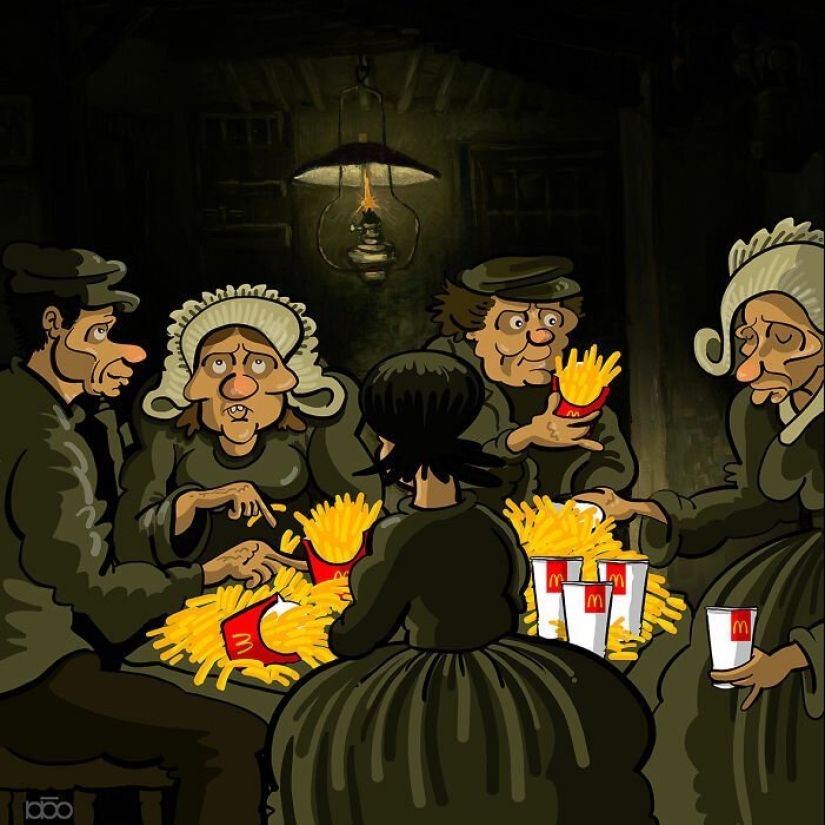 El artista pintó cómo ve la vida de Van Gogh