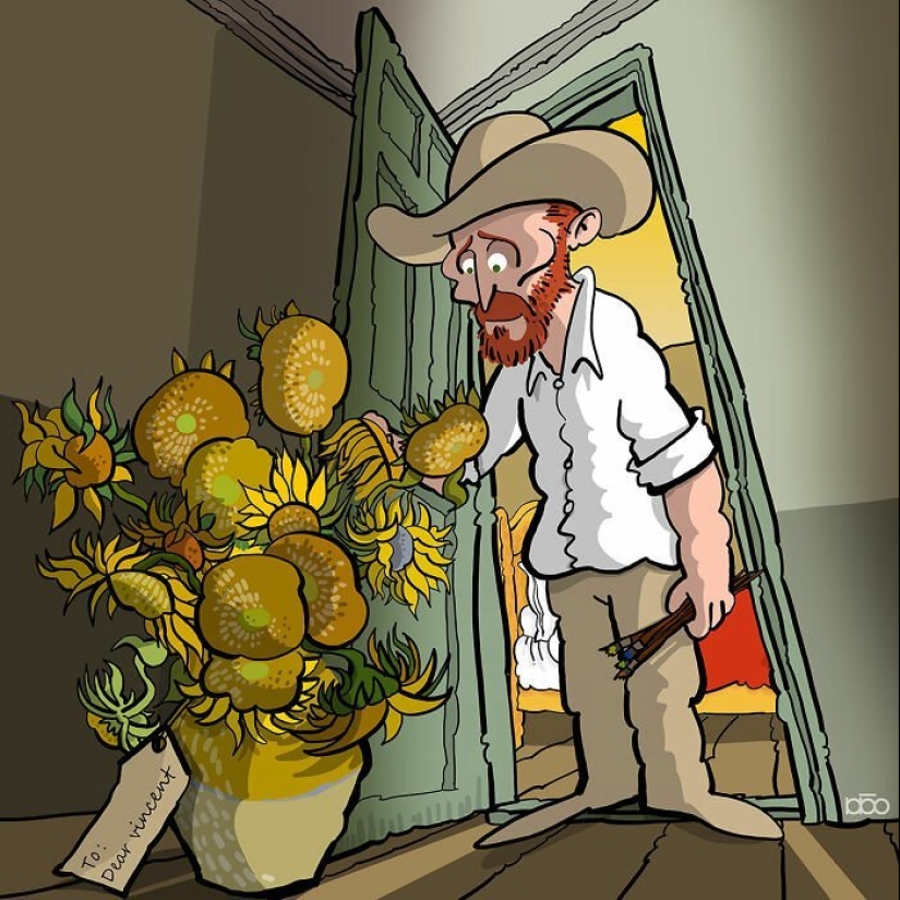 El artista pintó cómo ve la vida de Van Gogh