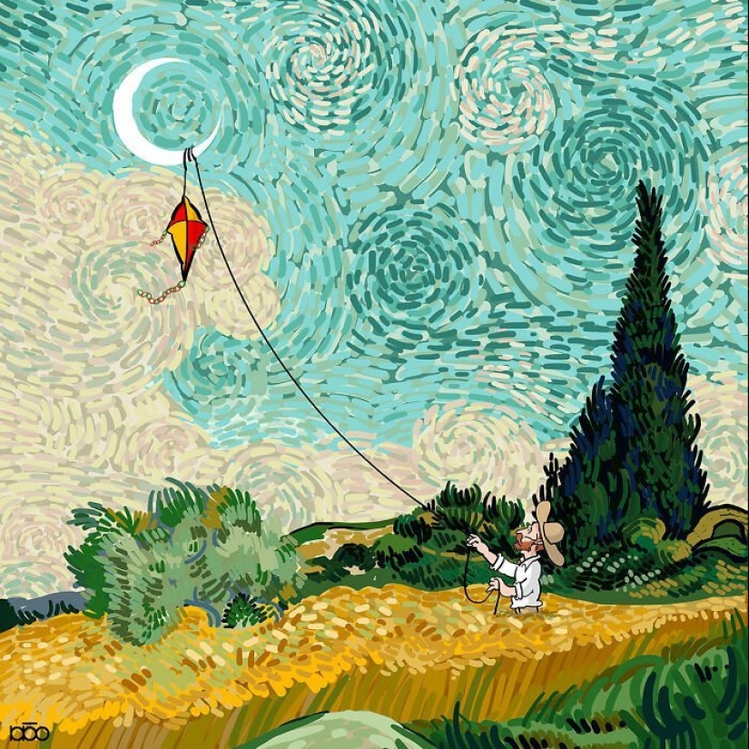 El artista pintó cómo ve la vida de Van Gogh