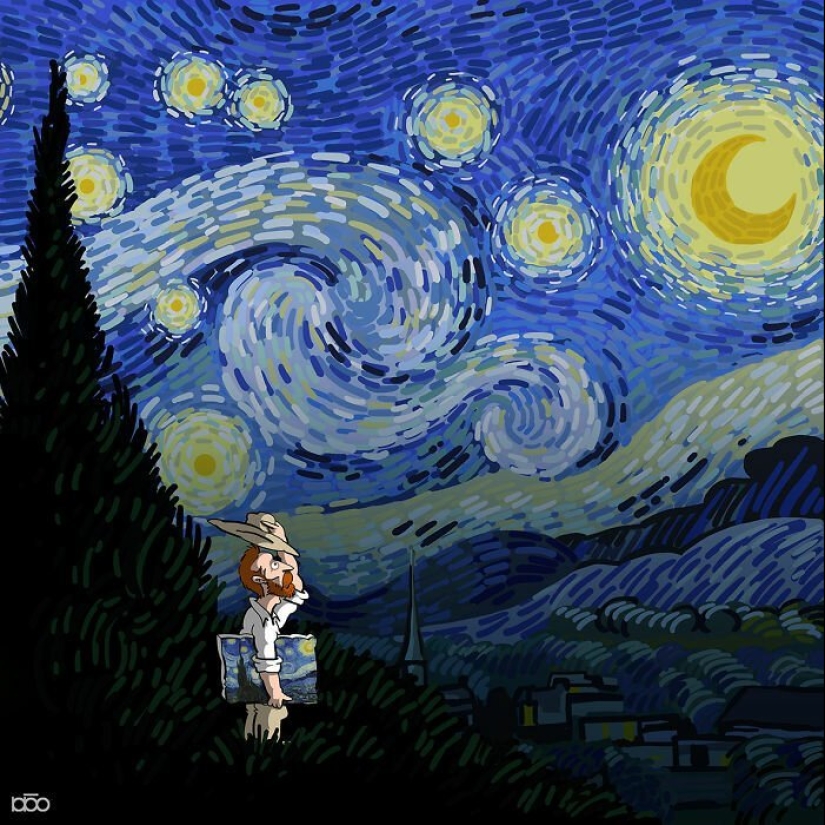 El artista pintó cómo ve la vida de Van Gogh
