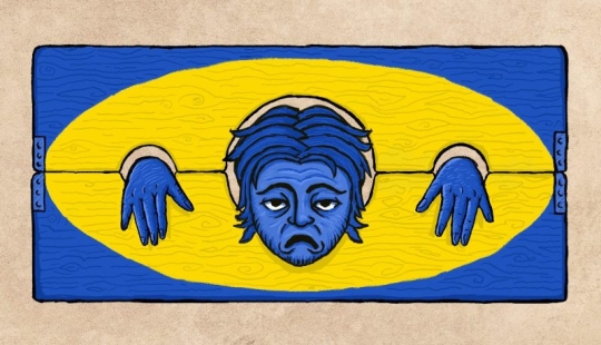 El artista volvió a dibujar los logotipos de marcas famosas al estilo de la Edad Media.