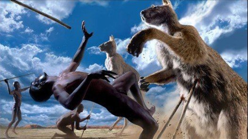 El canguro de pezuña procoptodon es un gigante extinto de Australia