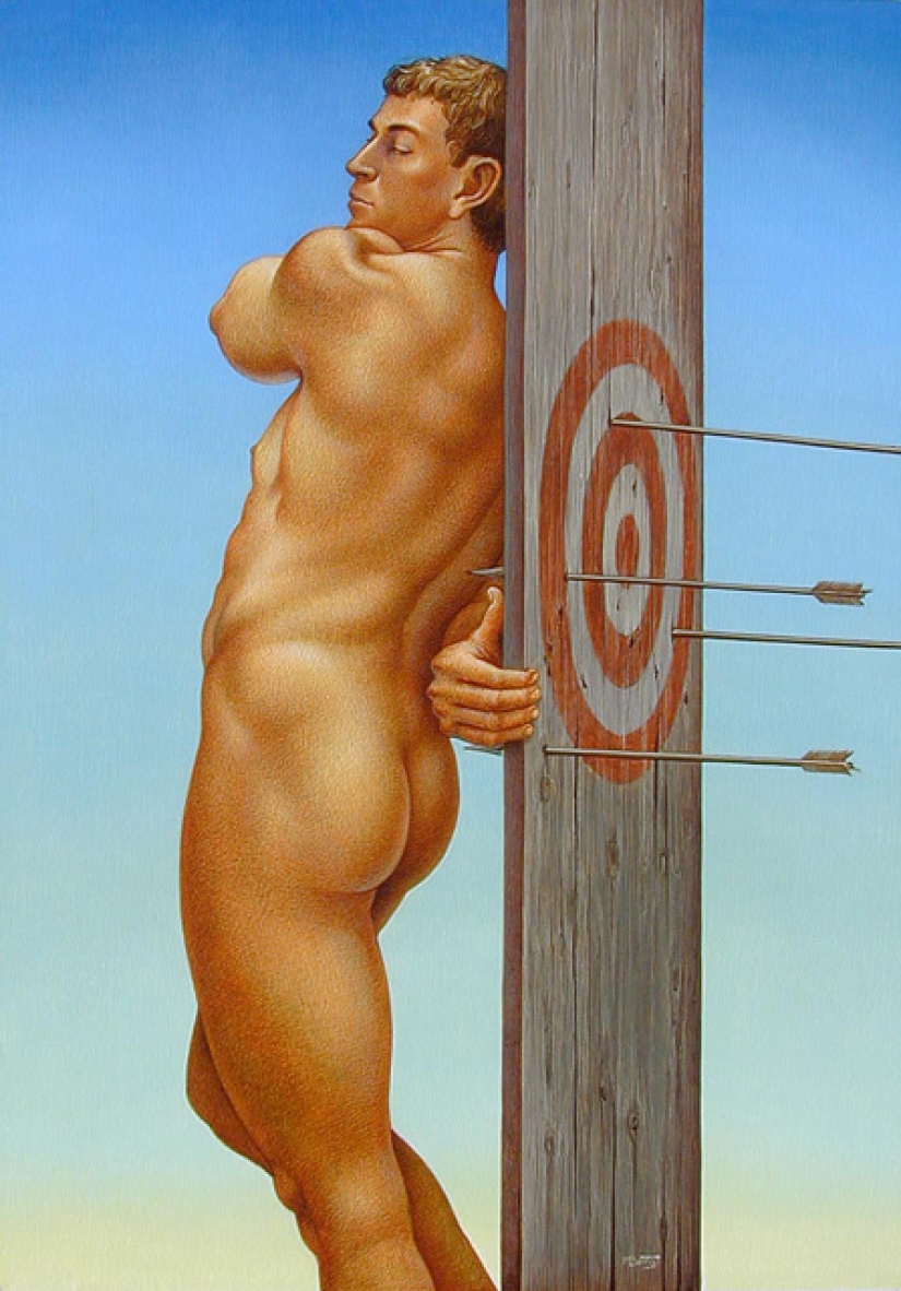El doble significado de las pinturas de Michael Bergt de Orientales clásicos del Western surrealismo