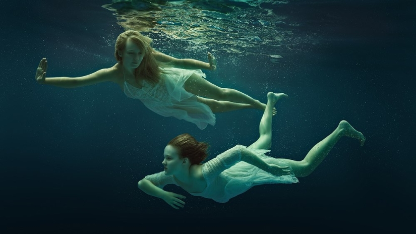 El elemento agua y la belleza del cuerpo femenino en las fotografías de Dmitry Laudin