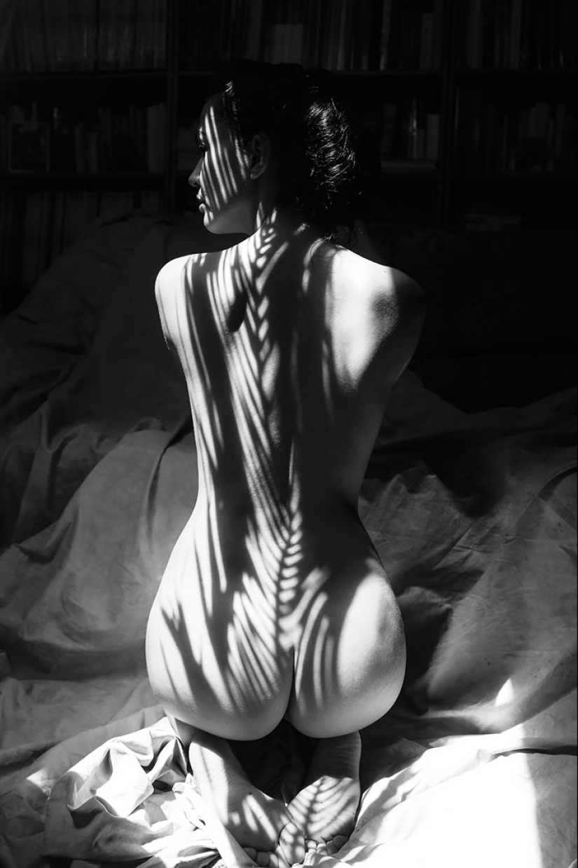 El fotógrafo Emilio Jiménez cubrió a las chicas desnudas con una sombra natural