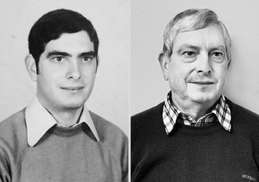 El inexorable paso del tiempo en los retratos de la serie " antes y después»