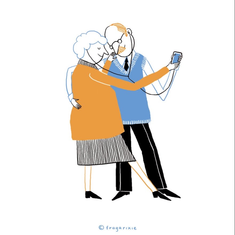 El mundo a través de la pantalla: 25 ilustraciones adorables obsesión gadgets