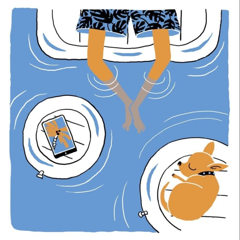 El mundo a través de la pantalla: 25 ilustraciones adorables obsesión gadgets