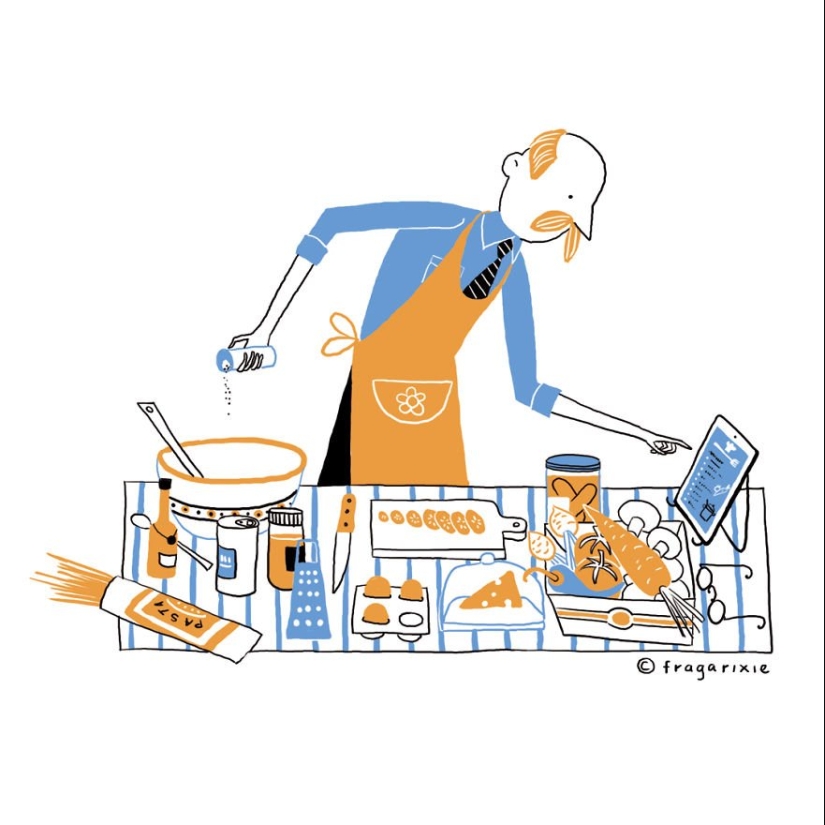 El mundo a través de la pantalla: 25 ilustraciones adorables obsesión gadgets