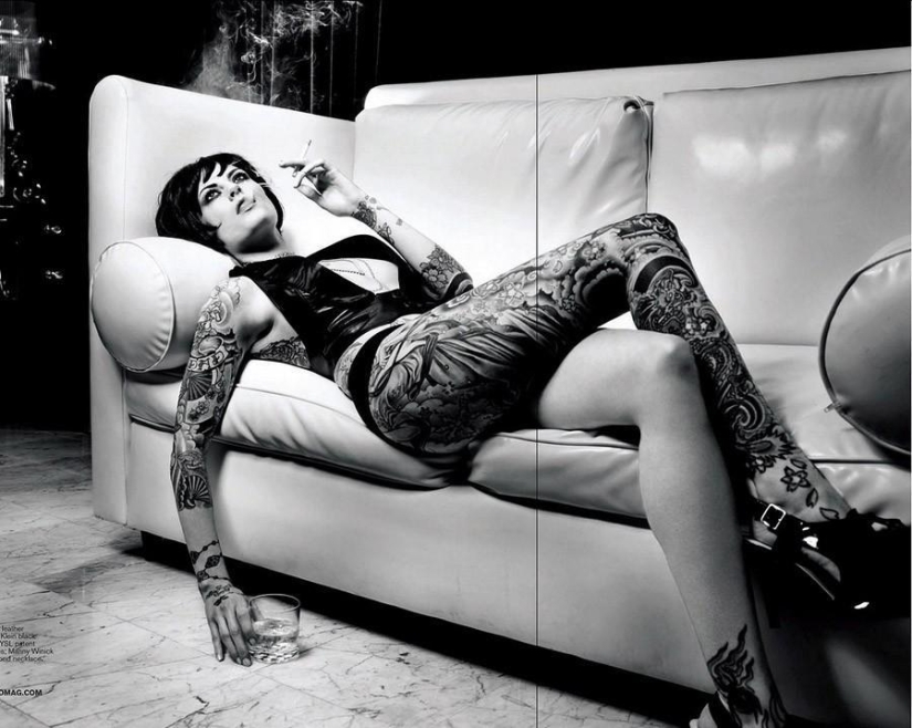 El tatuaje como arte: chicas pintadas de forma impresionante