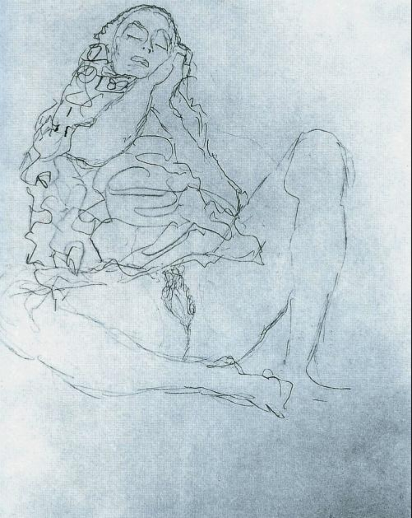 Escandalosos dibujos eróticos de Gustav Klimt