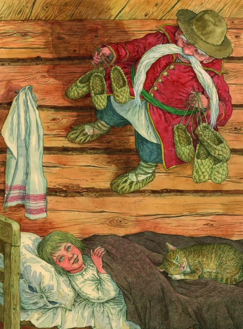 Espíritus malignos eslavos malos y buenos en las pinturas de Valery Slauk