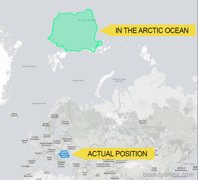 Estos mapas permiten ver el tamaño real de los países del mundo