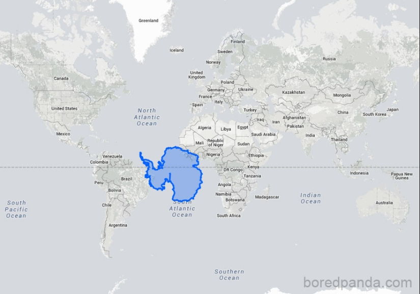 Estos mapas permiten ver el tamaño real de los países del mundo