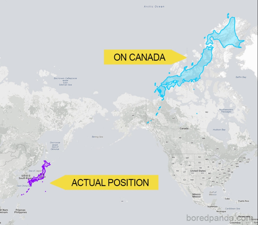 Estos mapas permiten ver el tamaño real de los países del mundo