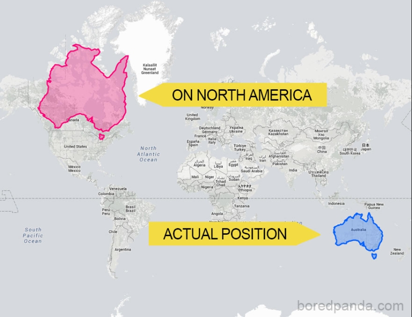 Estos mapas permiten ver el tamaño real de los países del mundo