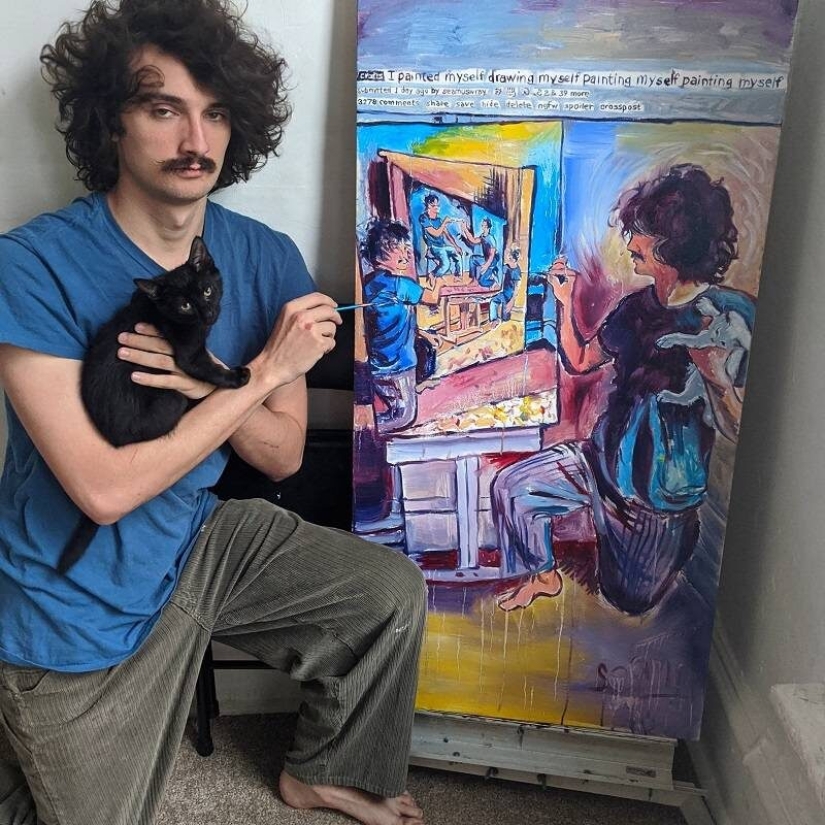Estoy escribiendo un autorretrato en el que estoy escribiendo un autorretrato: Seamus Ray y su recursión