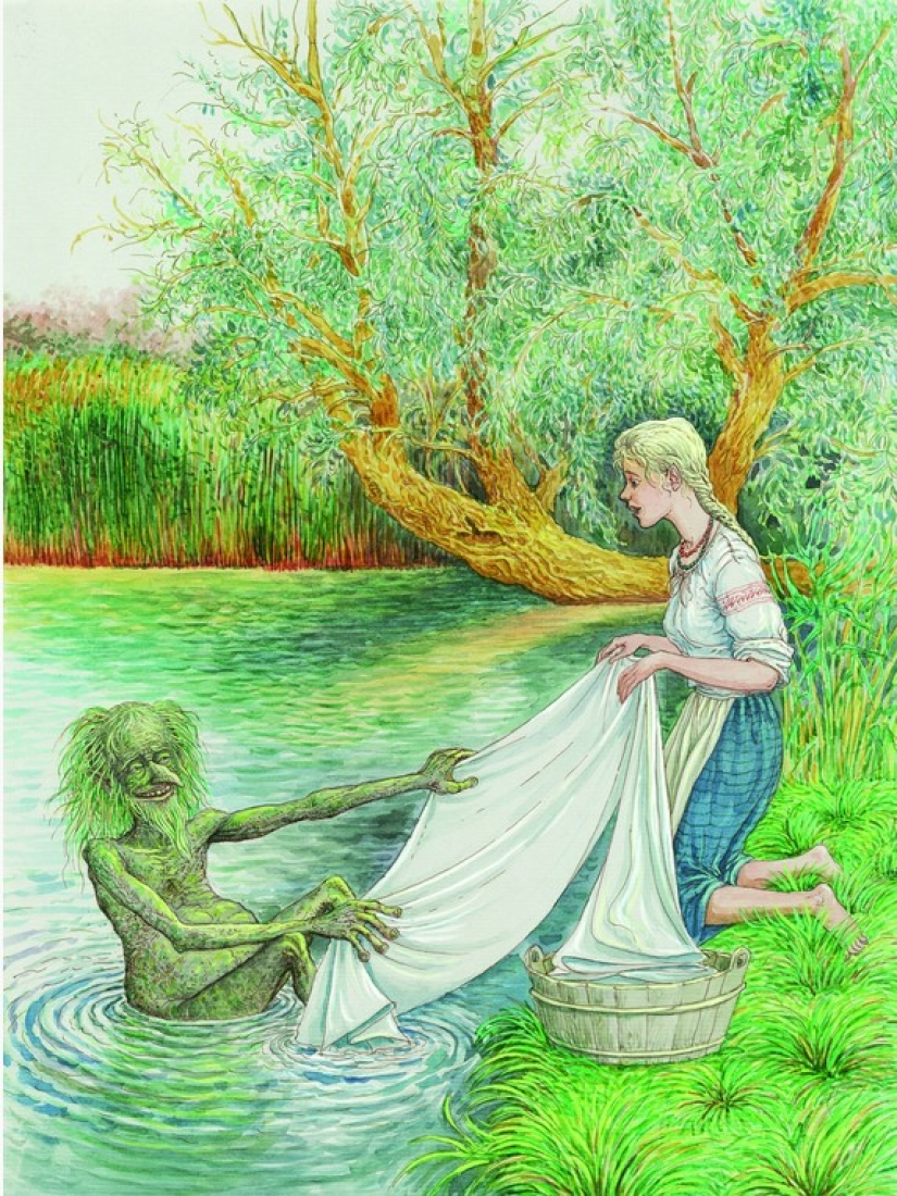 Evil and good Slavic evil spirits in the paintings of Valery Slauk