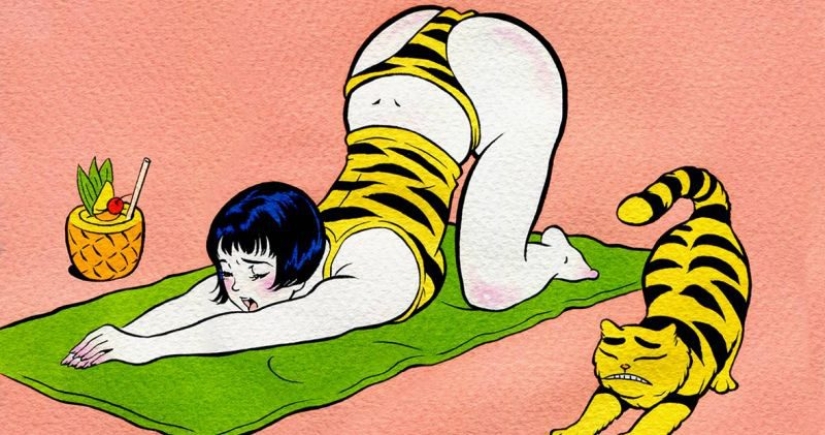 Extraño erótica anime de artista Taiwanés Lin Pigo
