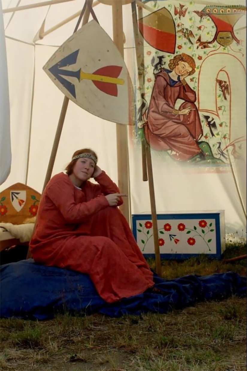 Extraño y divertido medieval reconstrucción dibujos