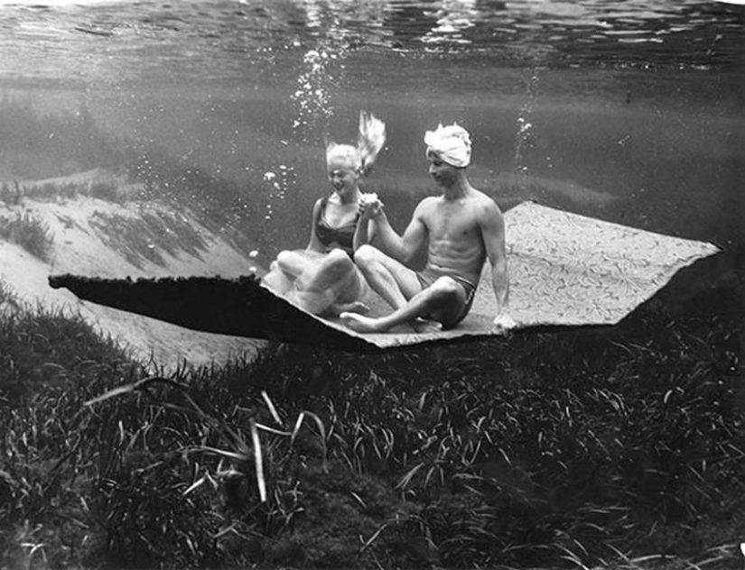 Fantastic retrophotographs from the bottom of the lake