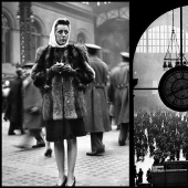 Farewell of an American woman. Pennsylvania Station. 1943 Farewell of an American woman. Pennsylvania Station. 1943