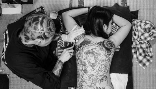 Favorite crime family the Yakuza: the way to the dream of Japanese master tattoo Horizen