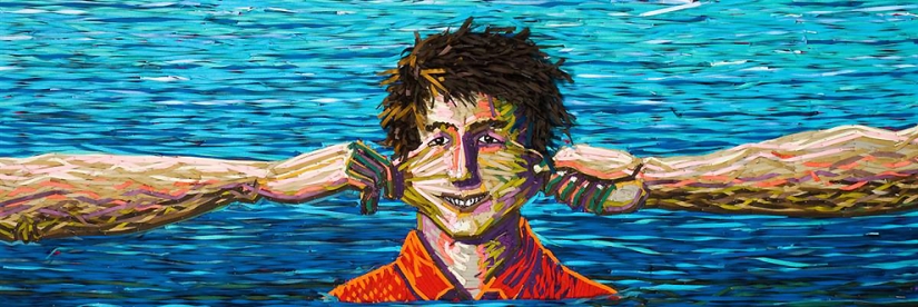Federico Uribe and his shoelace paintings