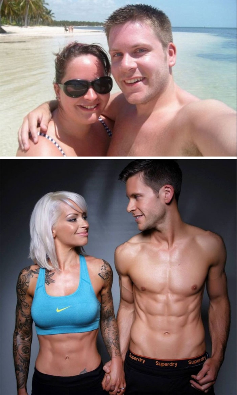 Fotos inspiradoras de parejas antes y después de perder peso juntos