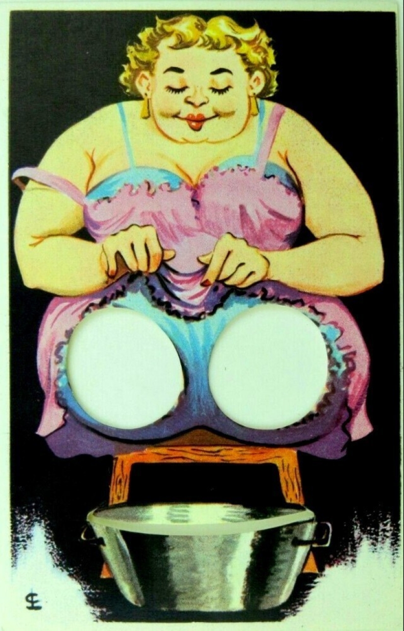 Fun from a century ago: Strange interactive Postcards with finger holes Fun from a century ago: Strange interactive Postcards with finger holes