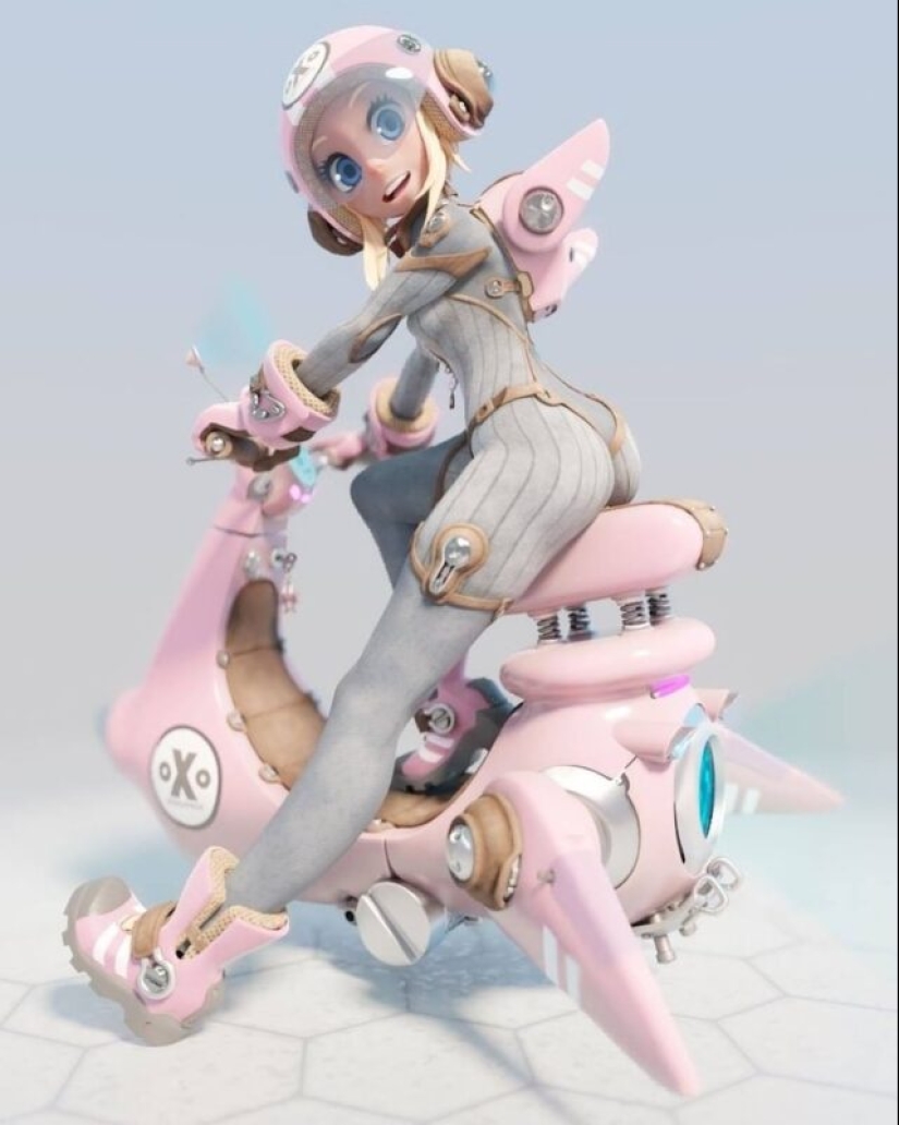 Funny girls of the illustrator Javier Hussin, who lives on the Moon Funny girls of the illustrator Javier Hussin, who lives on the Moon