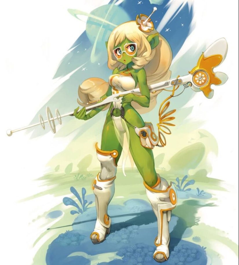 Funny girls of the illustrator Javier Hussin, who lives on the Moon Funny girls of the illustrator Javier Hussin, who lives on the Moon