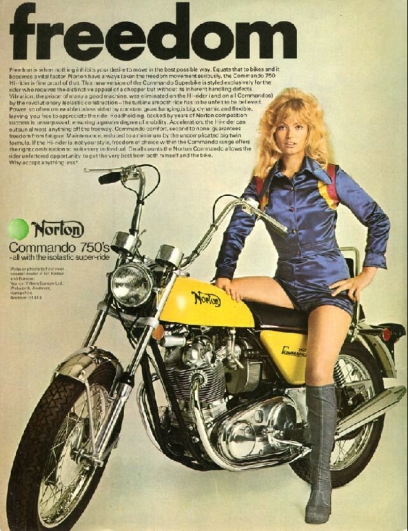Girls and motorcycles — 20 wonderful retro pictures