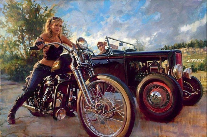 God Moto art David UHL and his beauty Harley-Davidson God Moto art David UHL and his beauty Harley-Davidson