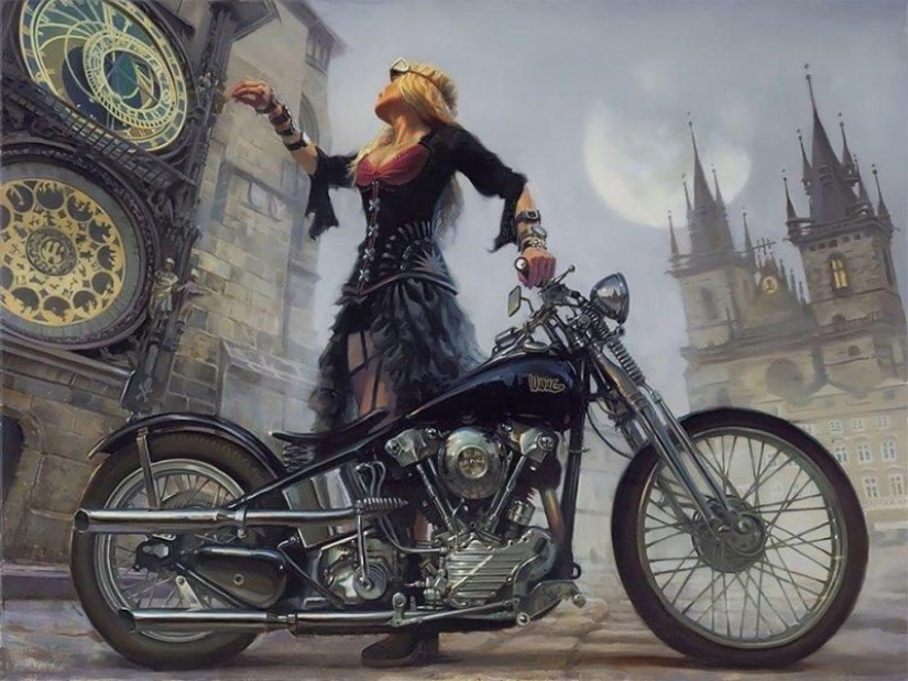 God Moto art David UHL and his beauty Harley-Davidson God Moto art David UHL and his beauty Harley-Davidson