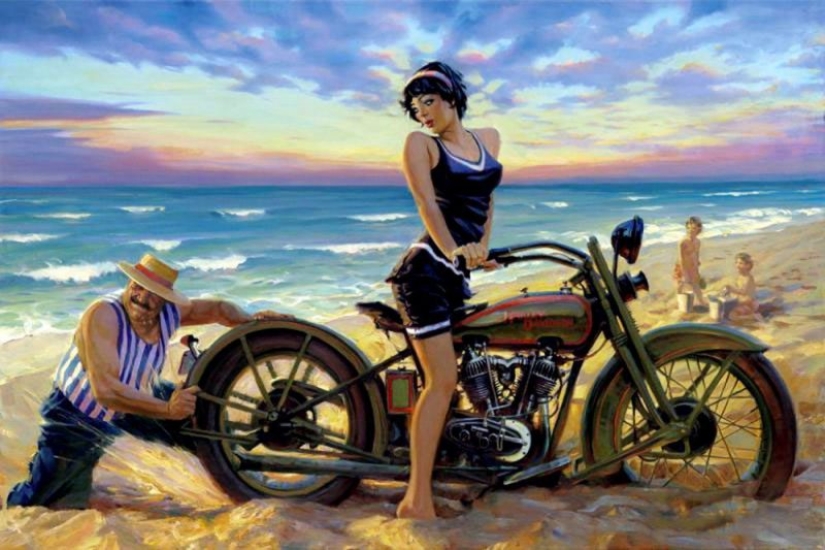God Moto art David UHL and his beauty Harley-Davidson God Moto art David UHL and his beauty Harley-Davidson
